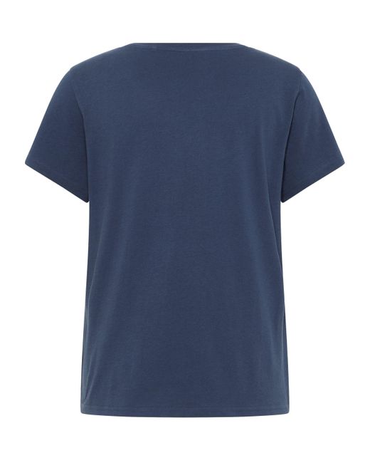Mustang Blue Kurzarmshirt T-Shirt