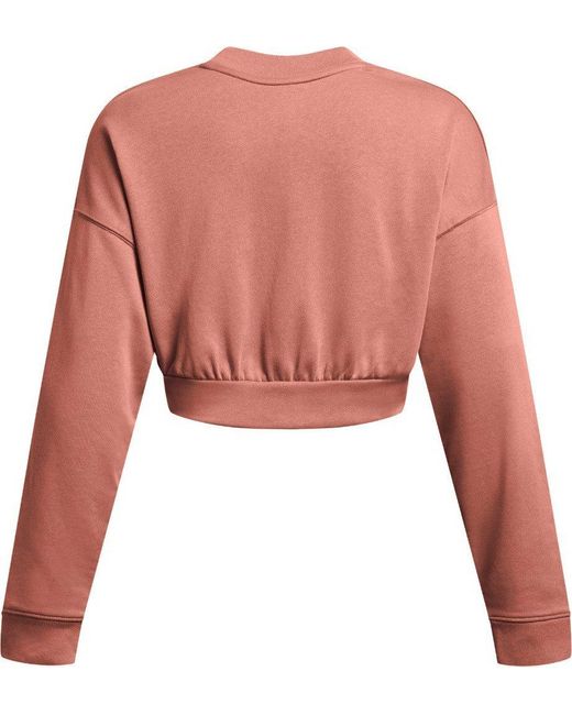 Under Armour Red ® Longsleeve Ua Rival Terry Os Crop Crw