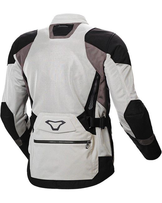 Macna Motorradjacke Aerocon Motorrad Textiljacke (mit Handschuhen) protektoren in Gray für Herren