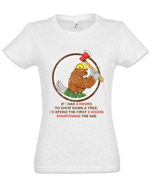 Urban Backwoods Gray Print-Shirt Chop Down A Tree T-Shirt Holzfäller Axt Waldarbeiter Förster
