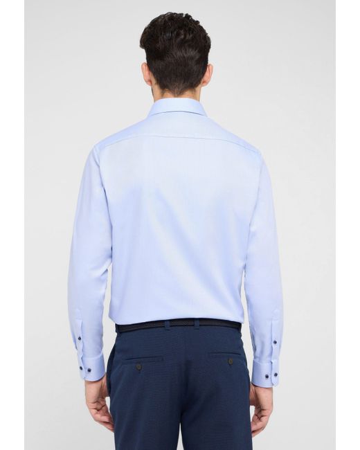 Eterna Langarmhemd in Blue für Herren
