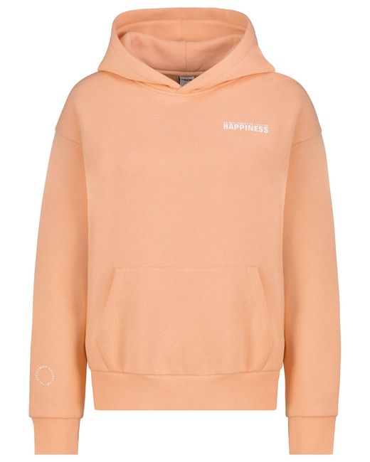Sublevel Orange Hoodie mit Logo-Print und Kängurutasche Sweat