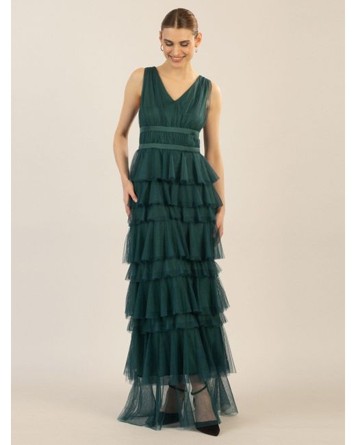 Apart Green Abendkleid aus Jersey mit Mesh