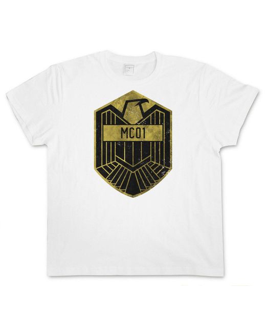 Urban Backwoods Print- Justice Department Logo II T-Shirt Symbol Sign Badge Judge in White für Herren