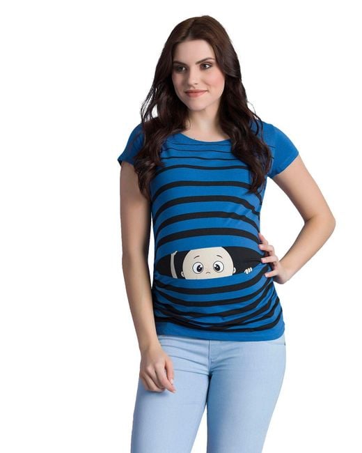 M.M.C. Blue .M.C. Umstandsshirt Guck mit Motiv