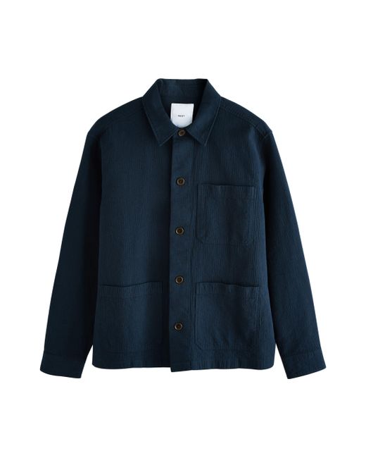 Next Hemdjacke aus Seersucker 100 % Baumwolle (1-St) in Blue für Herren