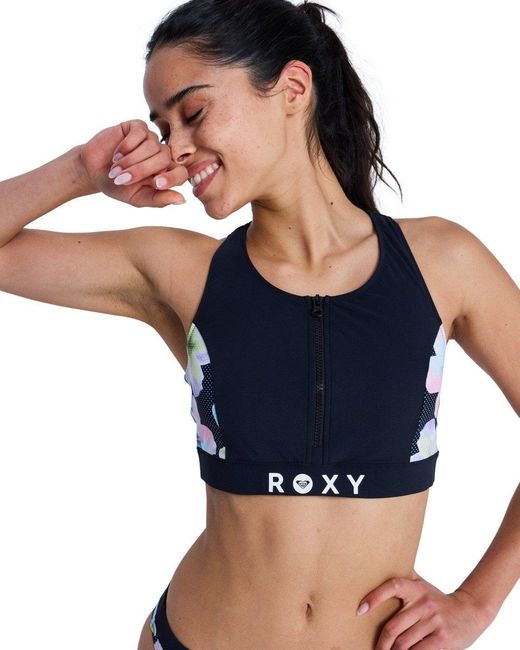 Roxy Blue Bikini- Active Crop Top
