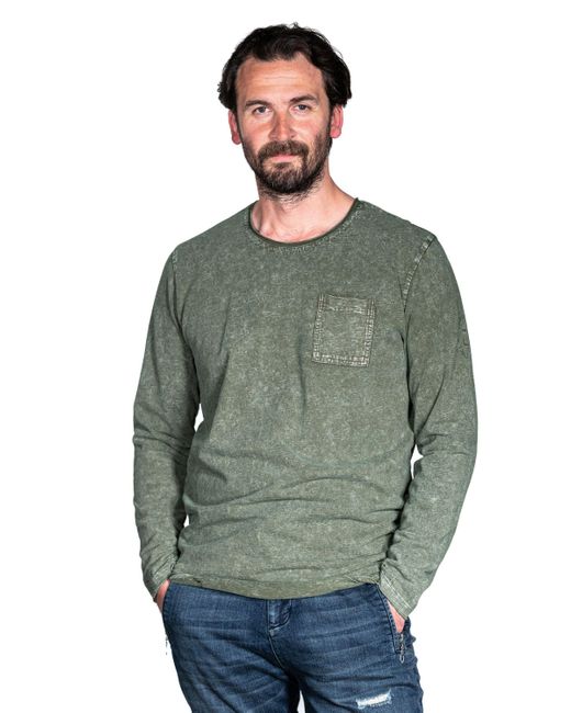 Zhrill Longshirt Sweatshirt NICO Olive (0-tlg) in Green für Herren