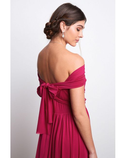 Next Pink Jerseykleid Multiway-Brautjungfernkleid aus Mesh (1-tlg)
