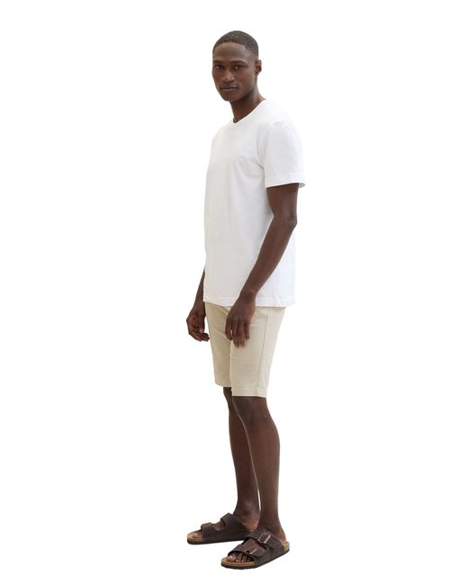 Tom Tailor Stoffhose Chino Shorts Slim Fit Summer Comfort Pants 7528 in Beige in Natural für Herren