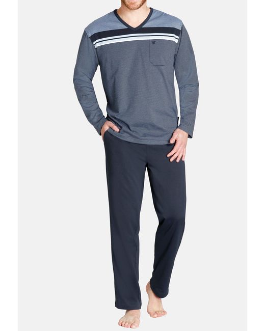 Hajo Pyjama Klima Komfort (Set, 2 tlg) Schlafanzug in Blue für Herren