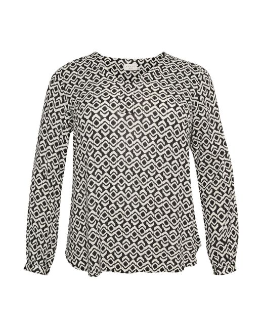 Kaffe White Langarmbluse Langarm-Bluse KCami Große Größen