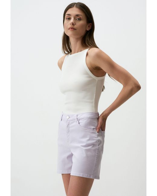 Jimmy Key Purple 7/8- Slim Fit Reguläre Taille Gabardine Kurze Hose