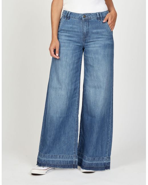 Gang Blue Weite Jeans 94MONA mit weitem Bein und offenen Saumabschluss
