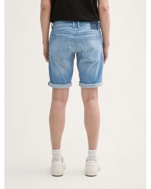 Tom Tailor Jeansshorts TTJOSH Regular Slim Jeans Shorts mit Superstretch in Blue für Herren