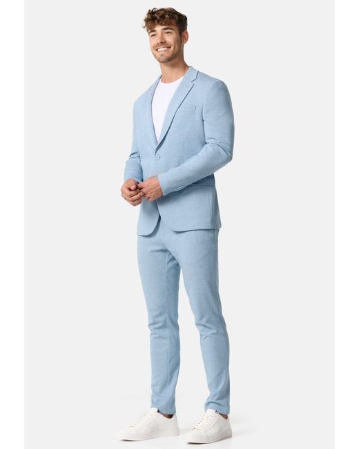 JEFF Anzughose JFEzra elegantes Design mit hohen Tragekomfort in Blue für Herren