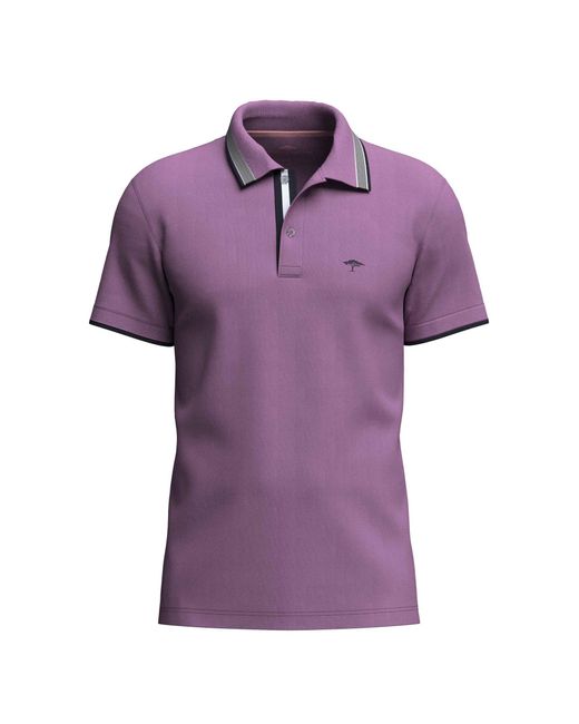 Fynch-Hatton Poloshirt Polo, contrast tippi in Purple für Herren
