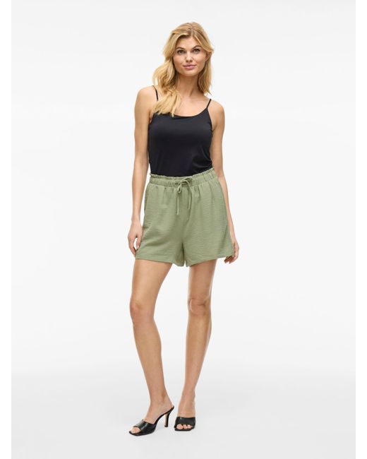 Vila Green Bequem mit Kordelzug und elastischem Bund VIJOSA HW SHORTS