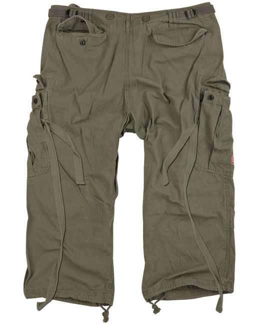 Trooper Cargoshorts Engineer 3/4 Baumwolle Sommer Shorts Kurze Hose Army in Green für Herren