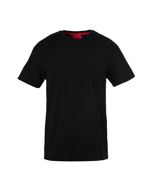 HUGO T-Shirt mit BOSS Kontraststreifen in Black für Herren