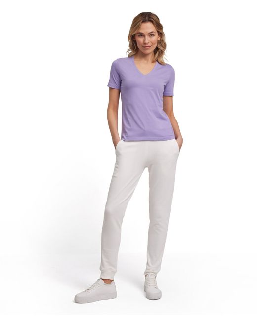 Falke Purple T-Shirt aus reiner Baumwolle