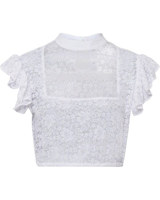 ALMSACH White Dirndlbluse aus Spitze