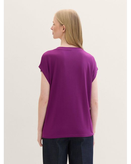 Tom Tailor Purple Basic T-Shirt