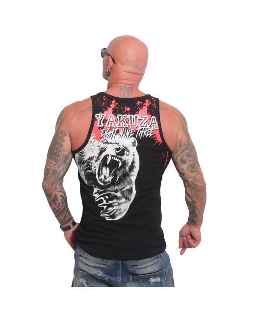 Yakuza Muskelshirt Creepy in Red für Herren