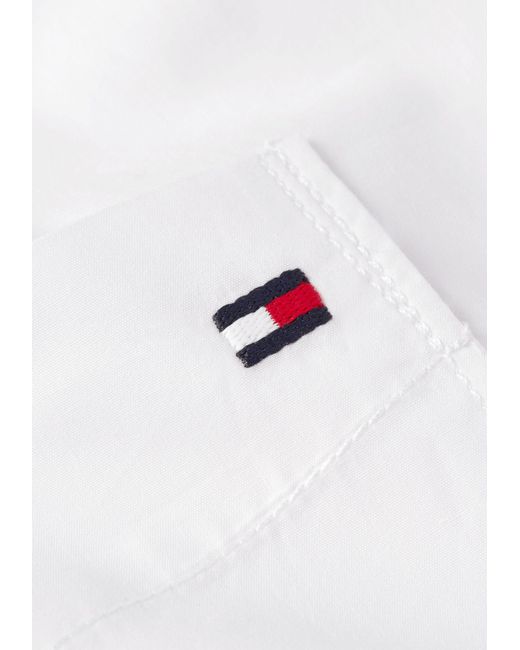 EASY Hilfiger Hemdbluse SHIRT mit SOLID Weiß in | Tommy DE FIT Brusttasche Lyst COTTON