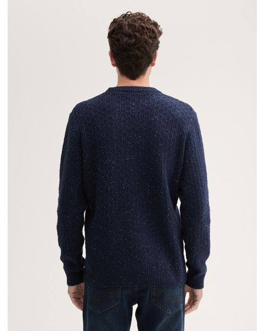 Tom Tailor Strickpullover mit Struktur in Blue für Herren