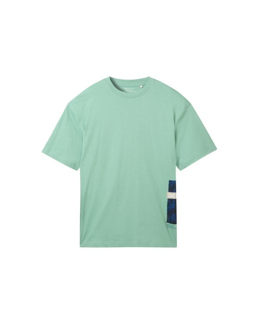 Tom Tailor Kurzarmshirt oversized printed t-shirt in Green für Herren