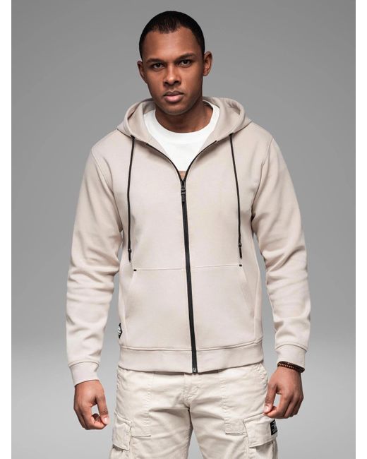 Ombre Kapuzensweatshirt Sweatshirt mit Kapuze UND Reißverschluss im Streetwear-Stil in Gray für Herren