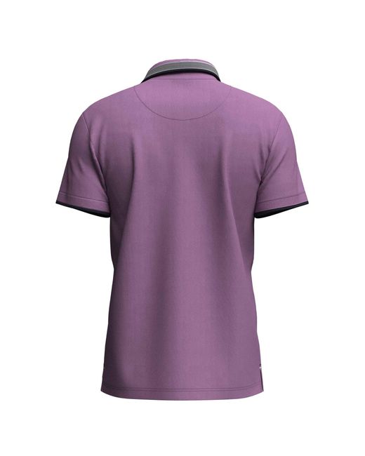 Fynch-Hatton Poloshirt Polo, contrast tippi in Purple für Herren