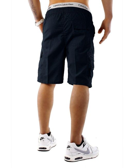 Max Men Cargoshorts Cargo kurze Capri Sommer Basic (1-tlg) in Blue für Herren