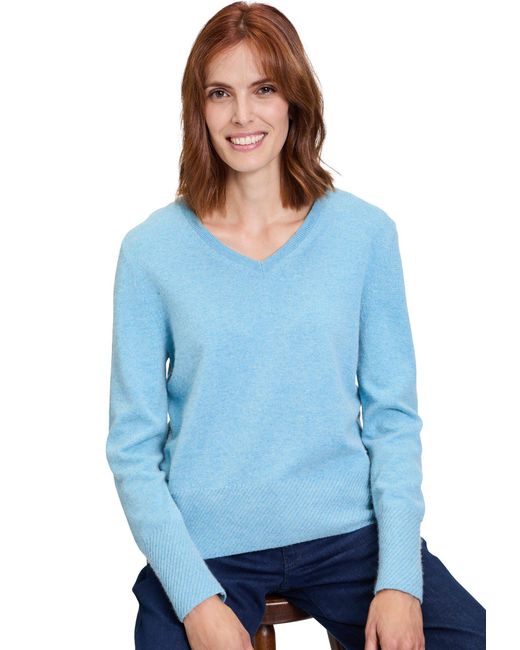 BETTY&CO Blue Rundhalspullover Strickpullover