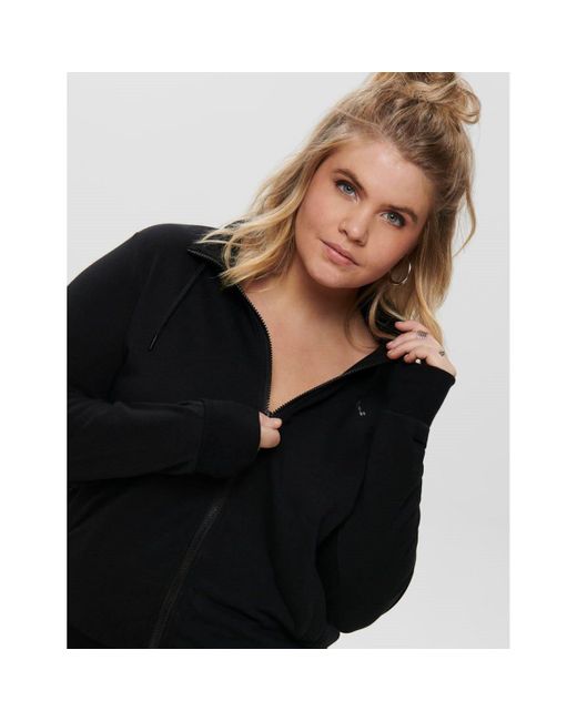 RennerXXL Black Fleecejacke ONLY Play Curvy Elina Sweatjacke Große Größen