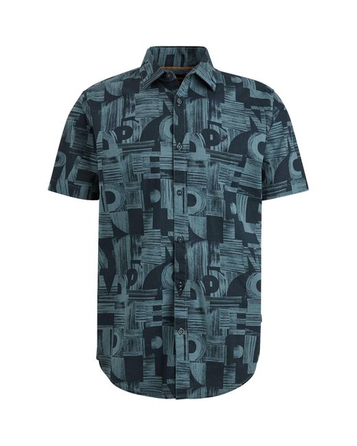 PME LEGEND Langarmhemd Freizeithemd Kurzarm Regular Fit (1-tlg) in Blue für Herren
