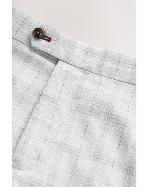 Next Tailored Fit Anzughose mit Karos (1-tlg) in White für Herren
