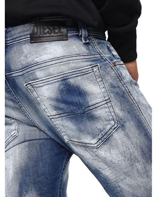 DIESEL Sweatjeans Thommer-T 0870N Jogg Jeans Hose Regular Slim Skinny in Blue für Herren