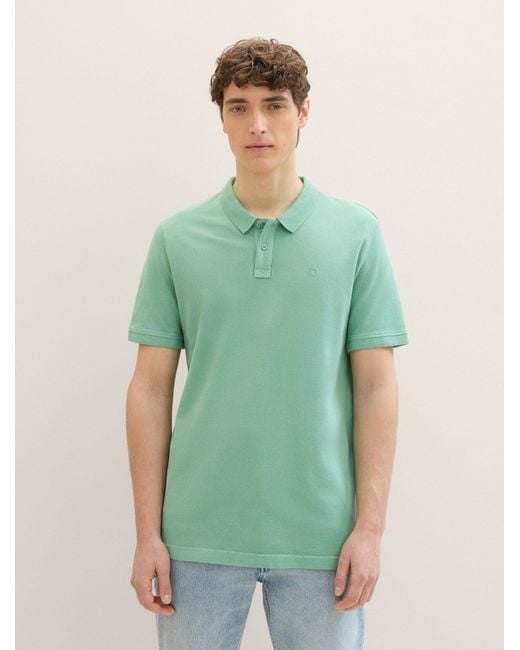 Tom Tailor Basic Poloshirt in Green für Herren
