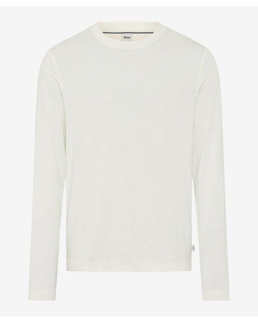 Brax 2-in-1-Langarmshirt in White für Herren