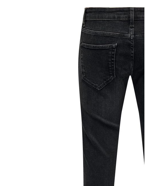 Only & Sons Jeans Slim Fit Denim Pants 7065 in Schwarz in Black für Herren