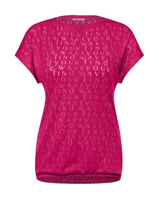 Cecil Pink T-Shirt mit U-Boot-Ausschnitt