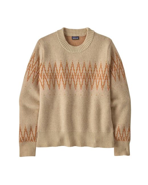 Patagonia Brown Sweatshirt W's Recycled Wool-Blend Crewneck Sweater