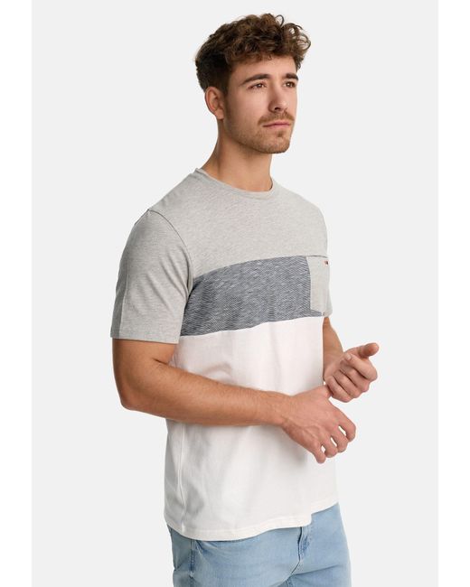 INDICODE T-Shirt INSprings mit dezenter Brusttasche aus angenehmem Material in Gray für Herren