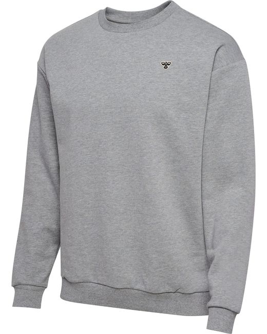 Hummel Sweater hmlREGULAR CREWNECK BEE GREY MELANGE in Gray für Herren