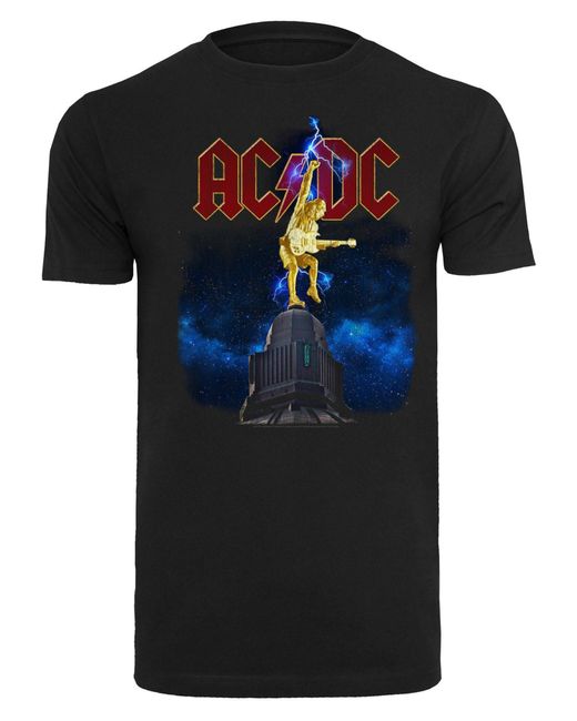 DE Lip AC/DC Print Lyst Shirt für | Herren Schwarz Upper F4NT4STIC Stiff T- in Lightning Band