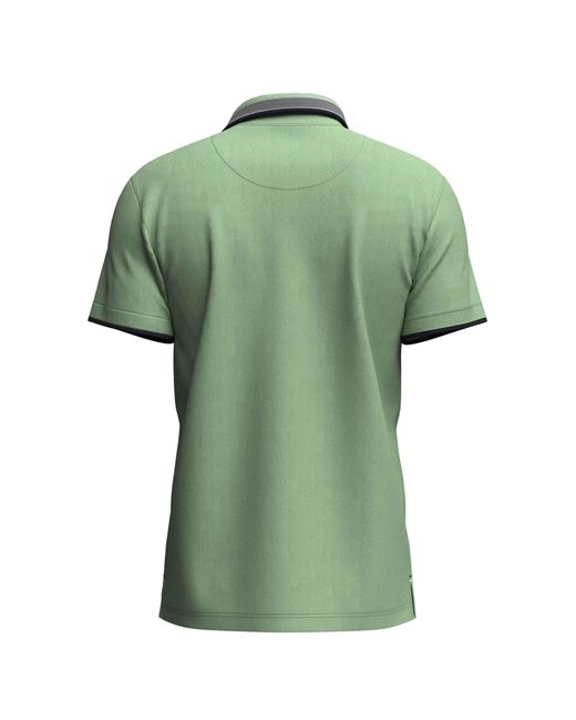 Fynch-Hatton Poloshirt Polo, contrast tipping in Green für Herren