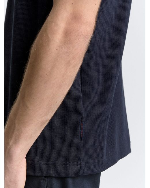 Tom Tailor Basic T-Shirt mit Struktur in Blue für Herren