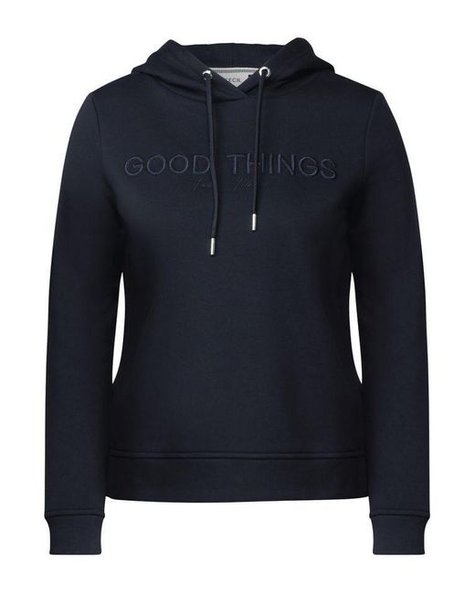 Cecil Blue Modischer Hoodie mit Artwork - für dein lässiges Frühlingsoutfit